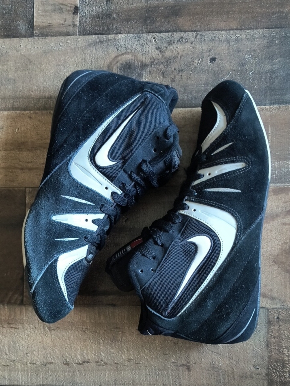 Nike Speed Sweep VI Wrestling Shoes Black White 313612-011 Sz 9.5 Men's